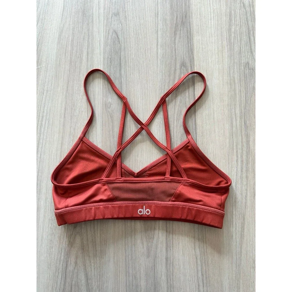 ALO Yoga‎ Goddess Sports Bra Sunbaked Glossy XS
